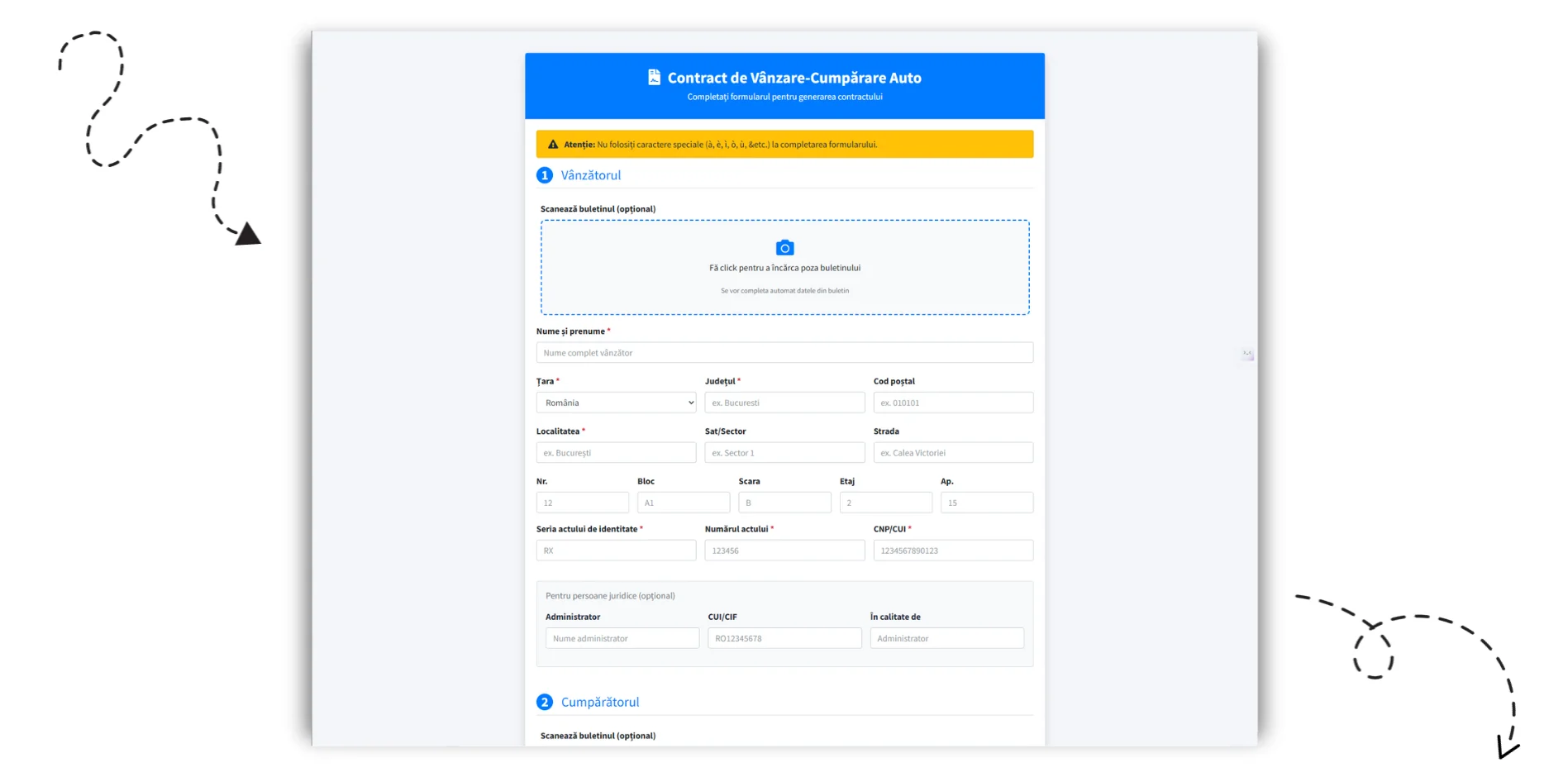 Automotive contract generation platform
