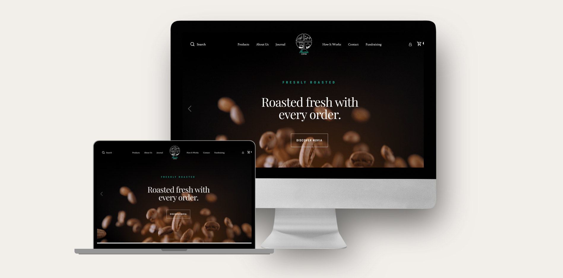 Nuvia Coffee - Coffee shop website